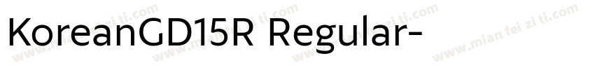 KoreanGD15R Regular字体转换